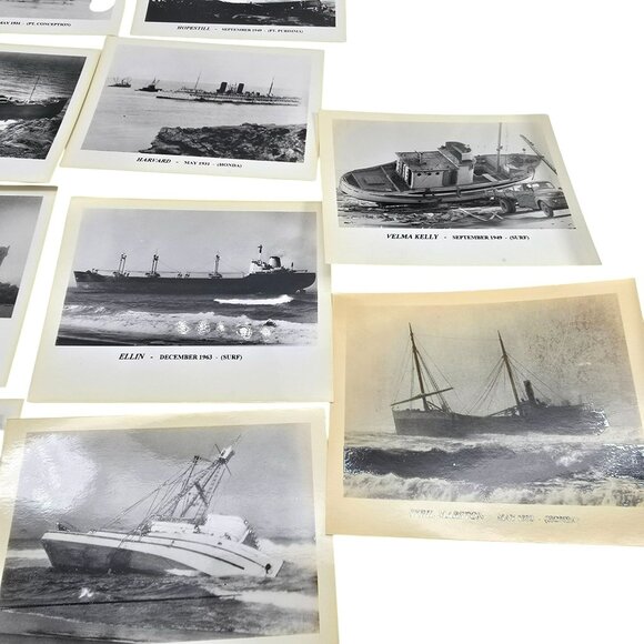 Vintage Maritime Postcard Collection Of 14 Black & White Ship Photographs LI636 - Picture 5 of 6